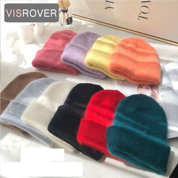 

beanie/skull caps visrover 12 colorways autumn winter hat solid color cashmere beanies for woman warm knitted wholesales, Blue;gray