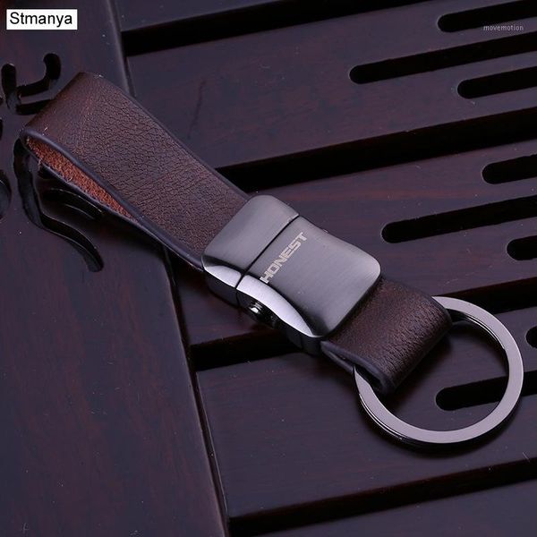 

stmanya metal key chain men car key chain business ring leather bag charm holder gift jewelry 173901, Silver