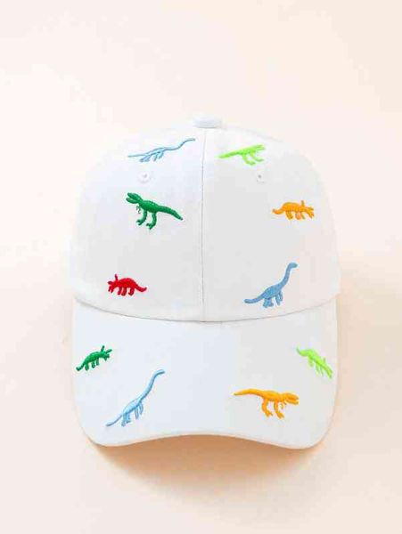 

baby dinosaur embroidered baseball cap she, Yellow