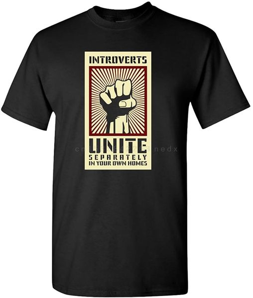 

интроверты unite sarcastic nerd loner смешных взрослых мужчины одежда для печати 100% хлопок охладить дизайнер дышащей толстовки футболки то