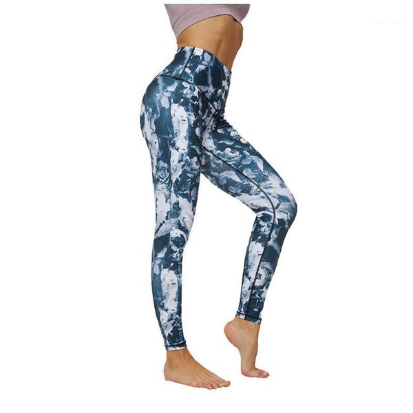 

yoga outfits women's printing pocket fitness running cultivate oneself ninth pants women leisure pantalones #dm1, White;red