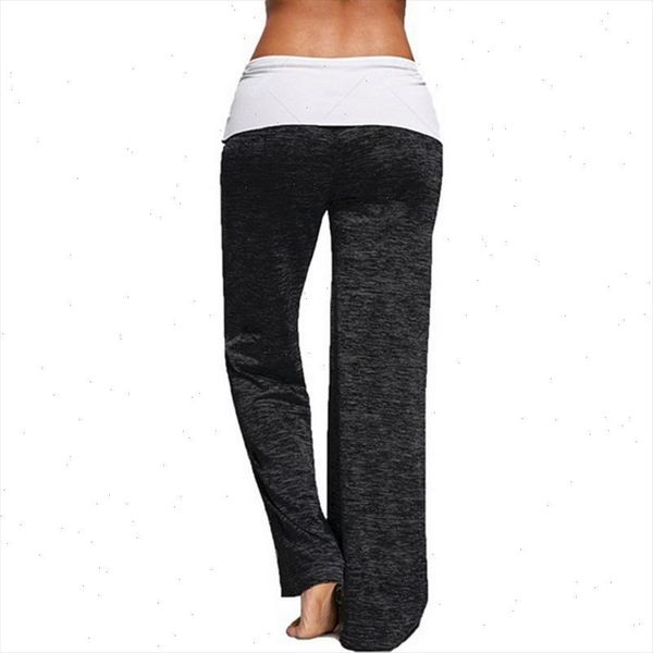 

wide leg pants women casual hip hop streetwear loose straight trousers spring female patchwork drawstring sweatpants, Black;white