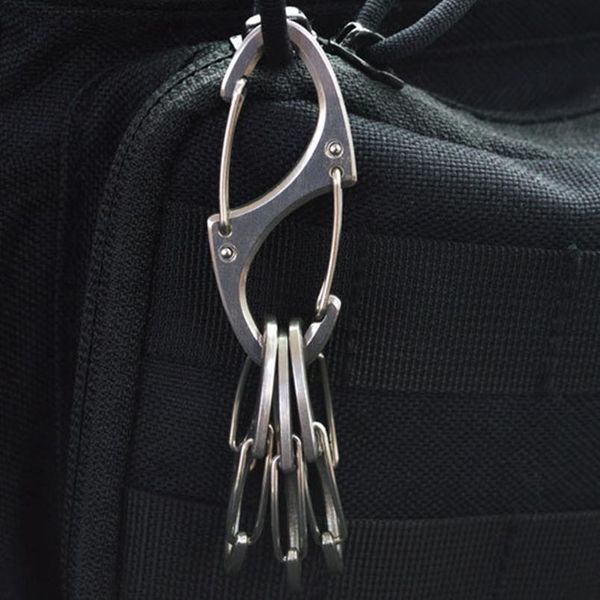 

5pcs zinc alloy s type keychain 8 shaped carabiner edc spring backpack clip quick hook lock buckle outdoor camping hiki qylekf