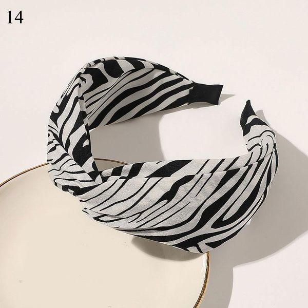 

women wide headband zebra pattern plaid hair hoop cross knot lattice headwear turban makeup wash face head hoop hair accessories q wmtixf