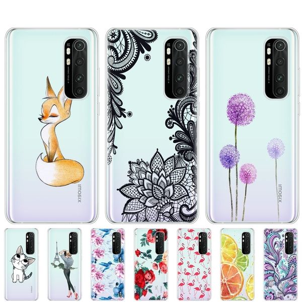 

для xiaomi mi примечание 10 case 6,47" soft silicon tpu cover note10 lite phone назад shell note10lite бампер funda