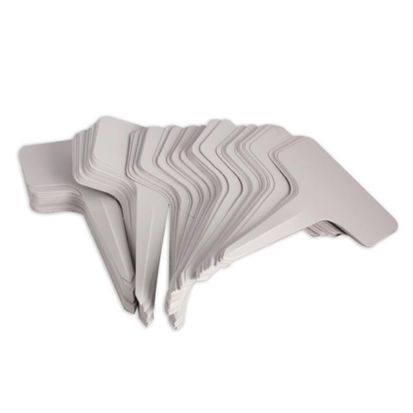 

d6xh9.8cm plant markers plastic t-shape garden gardening label plant flower nursery label tag white sf-0122