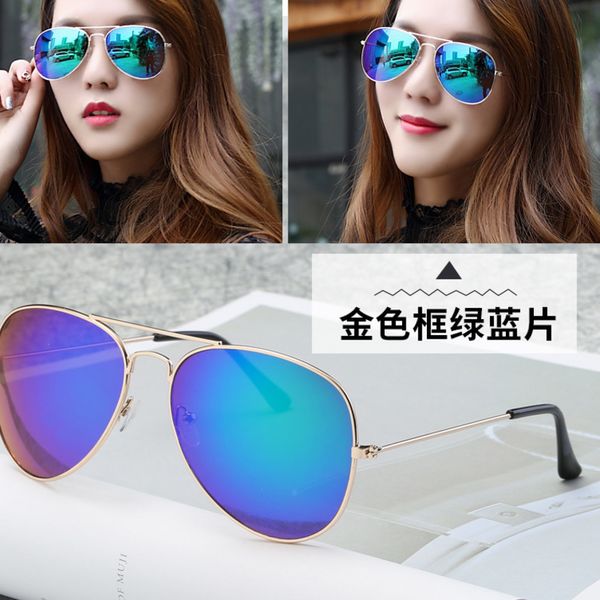 

golden beautiful black frame uv proof small face ordinary night sunglasses male and female students polarizing mirror college style, White;black