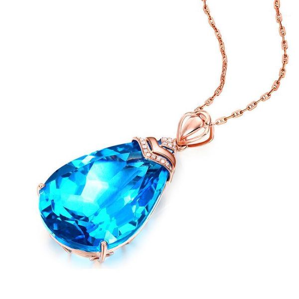 

the new popular drop-shaped pear-shaped pendant angel necklace for women1, Silver