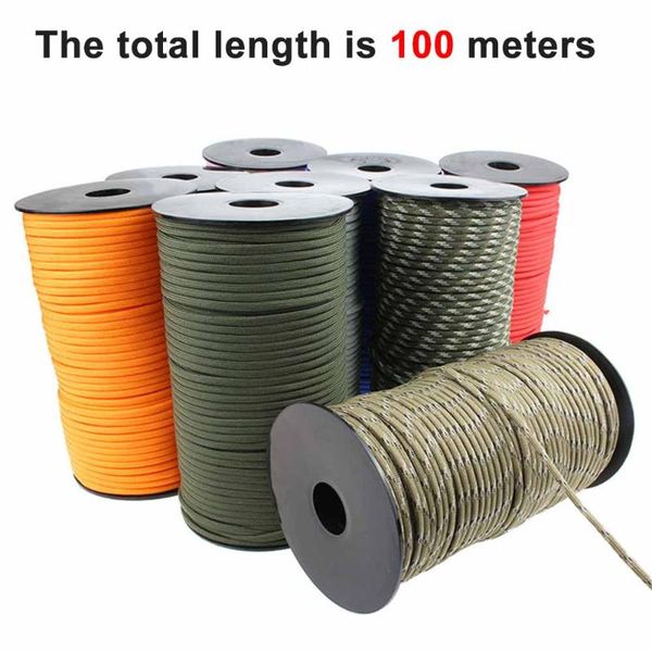

550 7-core paracord rope 4mm 328ft outdoor parachute cord survival umbrella tent lanyard strap camping rope hiking clothesline