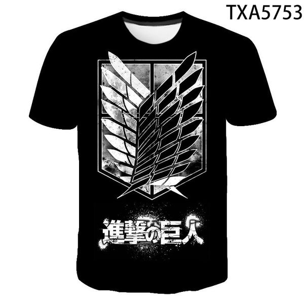 

movie attack on titan boy girl cool 3d print shirts comics kawaii comics men clothing