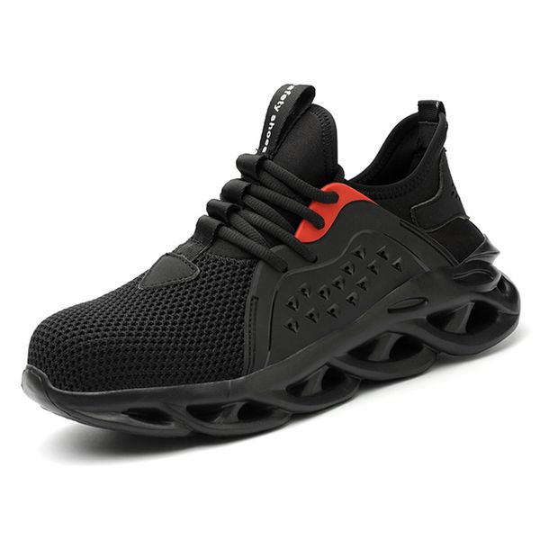 

male work sneakers steel toe cap work safety boots comfort men boots anti-puncture safety shoes men indestructible work boots, Black;brown