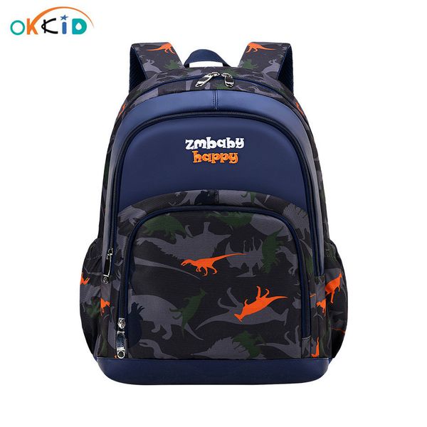 

okkid luminous school bags for teenagers boys student waterproof nylon school backpack boy gift big capacity dinasour book bag y200706