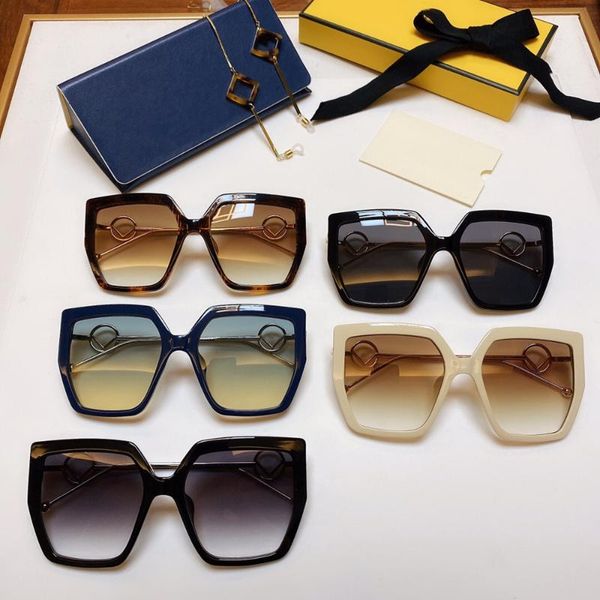 

brand designer women's sunglasses classic square frame sunglasses personality mirror leg gradient sunshade, White;black