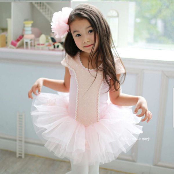 

children's short sve nail bead pink girl's ballet dance skirt performance drs, Blue