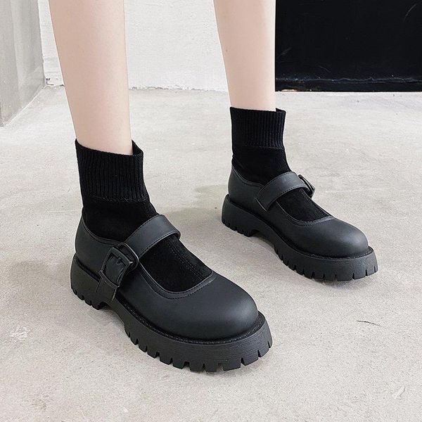 

shoes round toe winter boots lady booties ladies luxury designer platform boots-women rock 2020 med fashion, Black