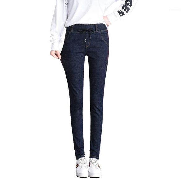 

women's 2019 spring and autumn new elastic waist fashion haren pants korean version of high-waist baggy pantalettes1, Blue