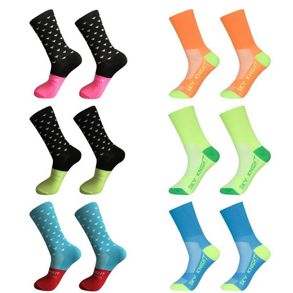 

men/women cycling socks high-quality assorted colors sports bicycle kg-458, Black