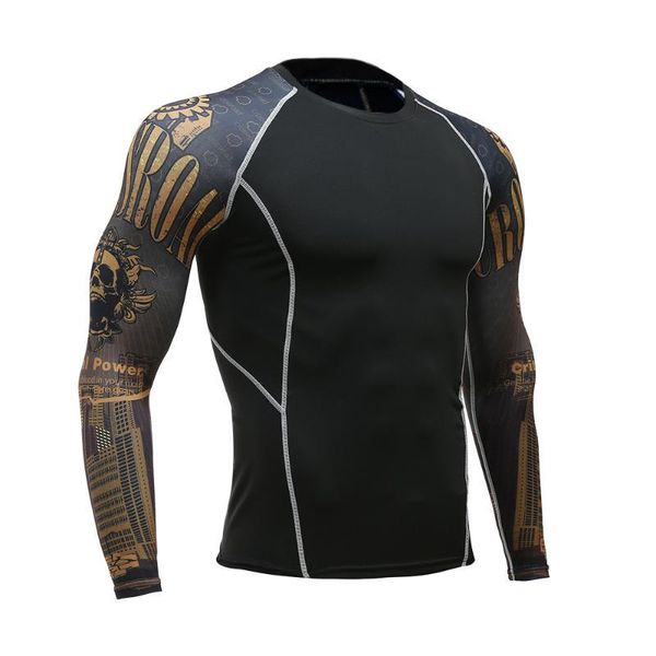 

t-shirt men's running shirt long sleeve kg-73, Black;blue