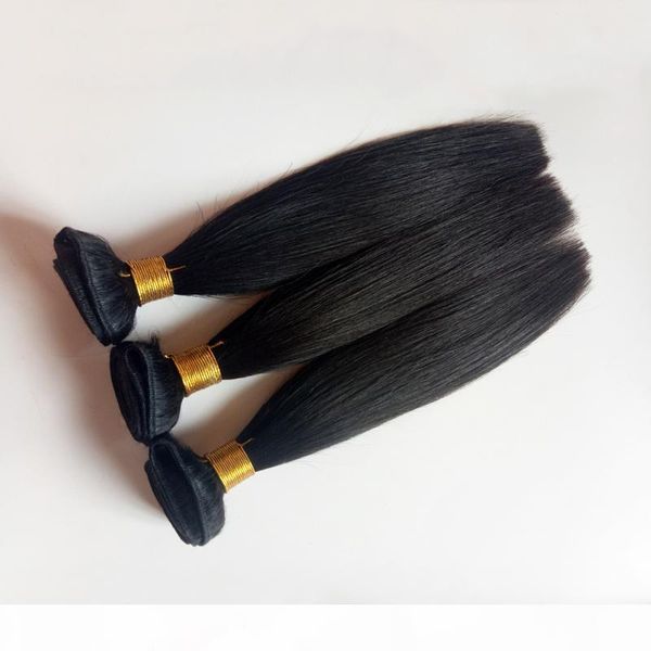 

brazilian european virgin human hair weft 8-28inch silky straight hair weaves 3 4 5pcs soft and smooth mink indian mongolian remy hair, Black