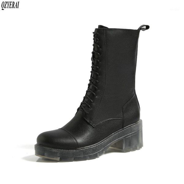 

boots brand women's genuine leather fashion lace-up shoes size 34-431, Black