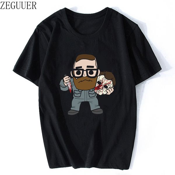

michael myers halloween harajuku streetwear fashion print cotton short sleeve casual men clothes hoodie designers t shirts sweatshirt