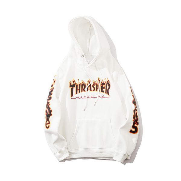 

men's hoodie 20fw autumn and winter new letter printing plus velvet sweater fashion street hip-hop couple trend sweater coat hoodie -4, Black