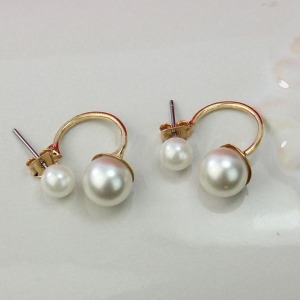 

stud 1pair jewelry wedding graceful lady accessories golden korean style faux pearl party portable ear studs, Golden;silver