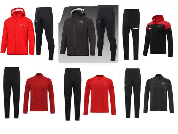 

2021 2021 b m soccer tracksuit survetement football james jackets 20 21 vidal lewandowski muller hoodie jacket training suit chandal, Black