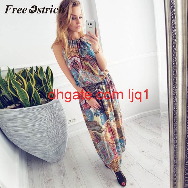 

womens summer vintage boho long maxi evening party beach floral dress bohemian fashion long dress for women, Black;gray