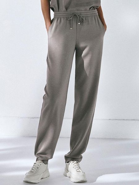 

women's casual pants elastic waist drawstring jogging pants women's casual woman, Black;white