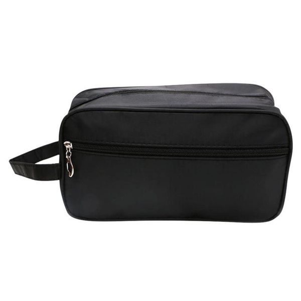 

men male casual waterproof makeup travel cosmetic bag case pouch toiletry solid zipper large capacity wash organizer storage