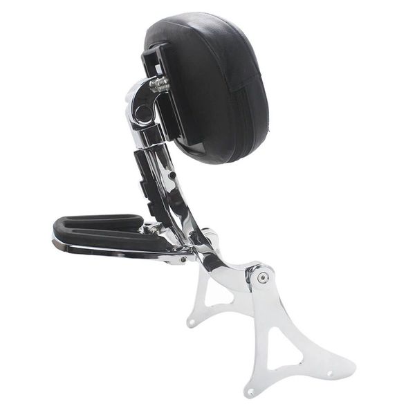 

motorcycle folding dual purpose driver & passenger backrest luggage rack for harley touring road glide road king 2014-2018