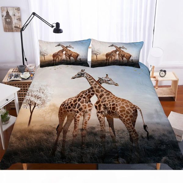 

wensd cute forest deer duvet cover set cotton+pillowslip kid twin bedding set quality modern style home textile bedding