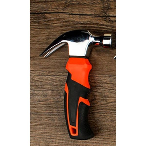 

round head plastic handle magnetic claw hammer for woodworking and electronic tool, mini hammer rubber tool