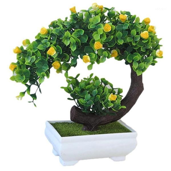 

decorative flowers & wreaths outdoor flower fake false plants artificial garden decor with pot1