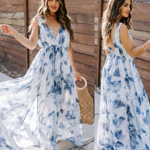 

ins printed women's drs long beach skirt, Black;gray