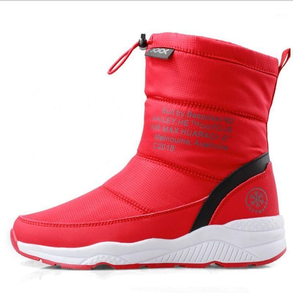 

boots women's warm snow waterproof outdoor casual shoes mid-calf non-slip footwear female lightwight winter size 36-401, Black