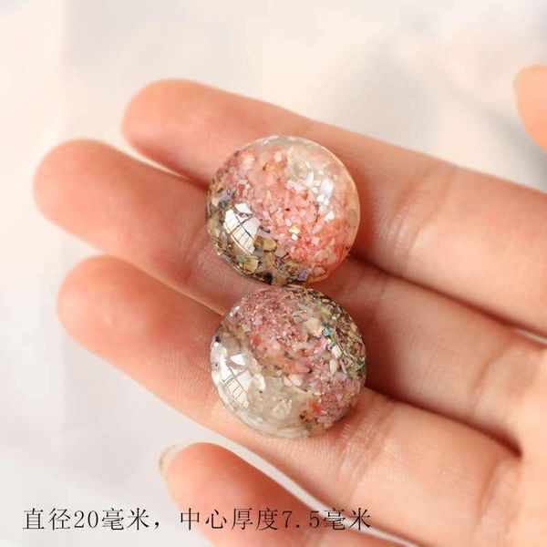 

2020 new fashion gradual pink resin earrings transparent shell geometry round earrings for women bohemia charms trendy jewelry, Silver
