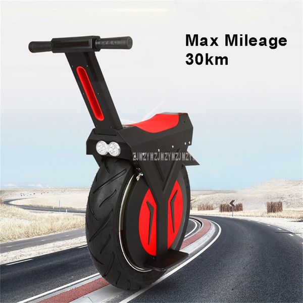

mileage 30km electric unicycle one wheel scooter skateboard 500w motorcycle hoverboard monowheel 17inch big single wheel scooter