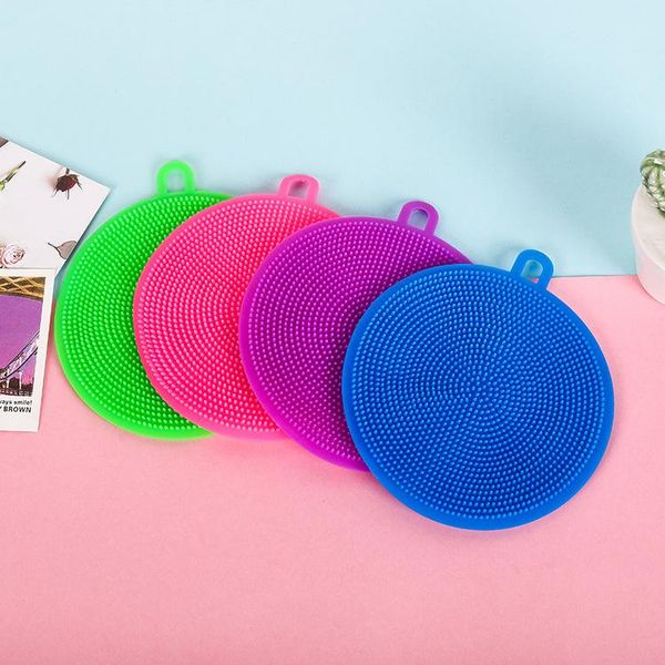 

2pc silicone dish washing sponge scrubber kitchen cleaning tool soft cleaning brush kitchen dishwashing tools wmtezn comb2010