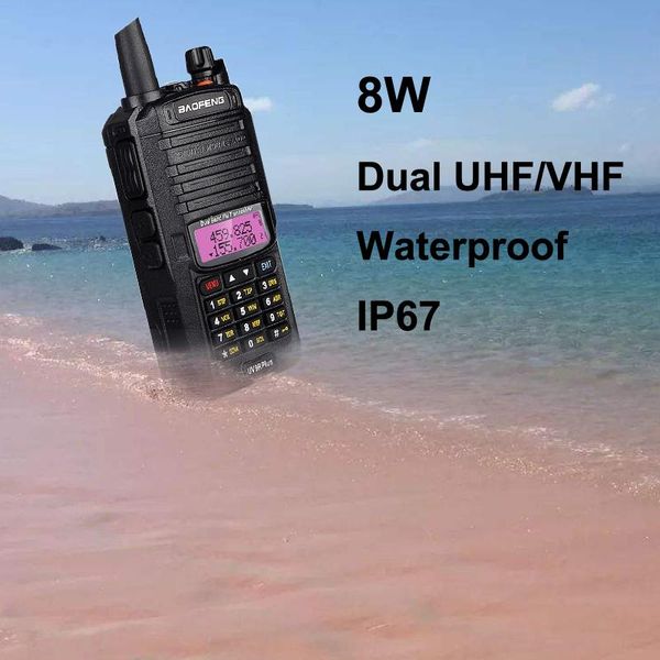 

walkie talkie 100% original baofeng uv-9r+ two way radio uv9r+ 128ch 5w vhf uhf 136-174mhz & 400-520mhz for hiking