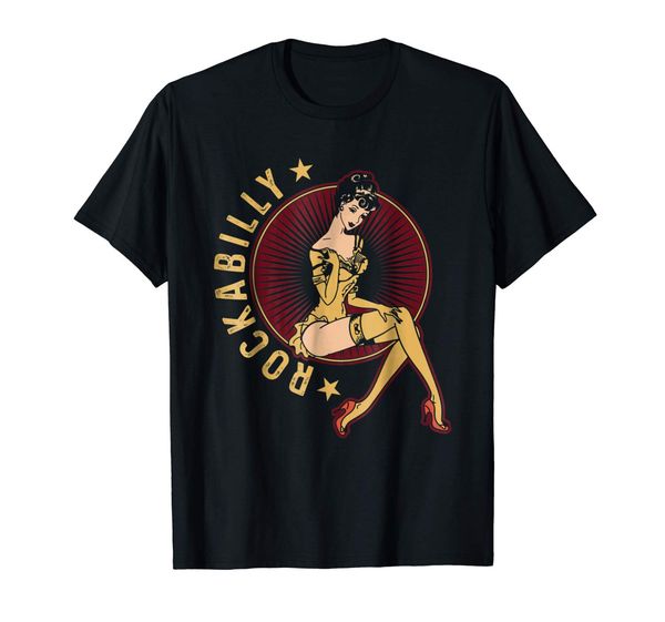 

rockabilly pinup girl t-shirt new 2020 men's casual letter printed printed shirts sport hooded sweatshirt hoodie