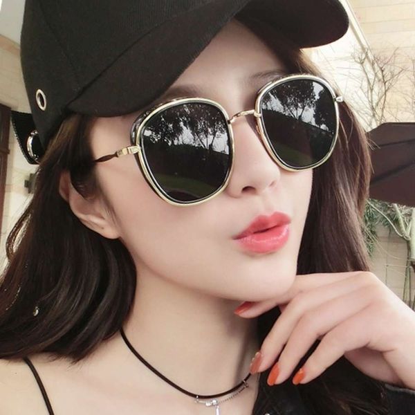 

women's 2020 sunglasses new net polarizing red korean round face sunglasses gm fashion personality street p trendy eyes, White;black