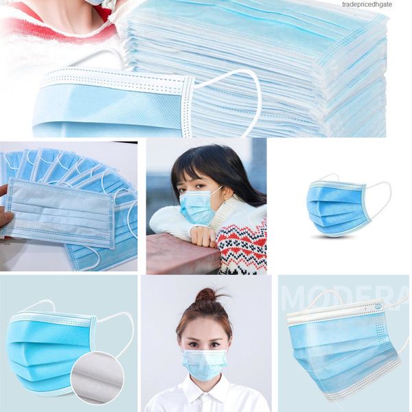 

mask 50 mouth protective factory face masks 1 95% filtration anti dust against droplet breathing va sx5t