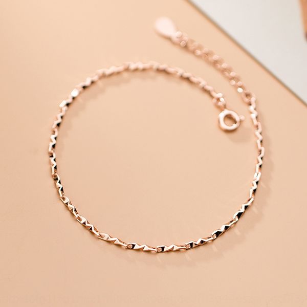 

eloge s925 silver women's korean version fashion simple temperament single braceletchain bracelet section bracelet s3638 fzjcy, Golden;silver