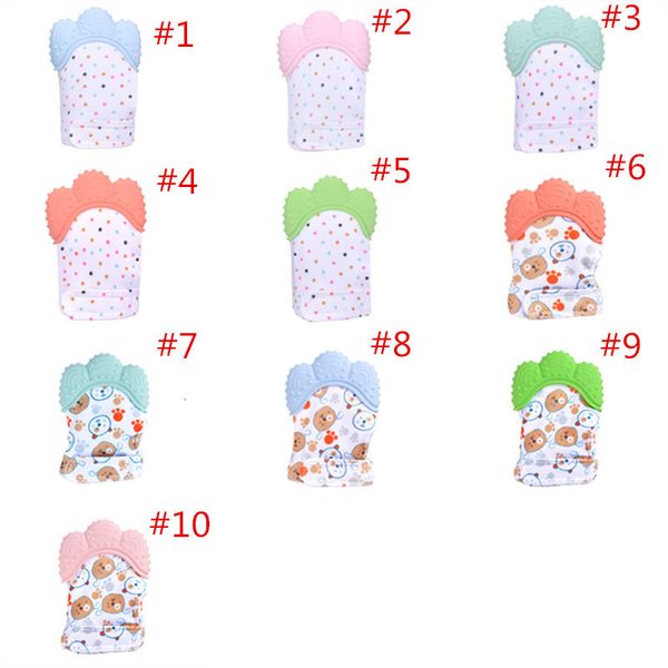 

teething glove for childreb sucking fingers thumb sound silicone baby nursing teether pacifier newborn dental