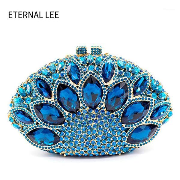 

eternal lee flower evening crystal bag golden stones rhinestone clutch evening bag female party purse wedding clutch1