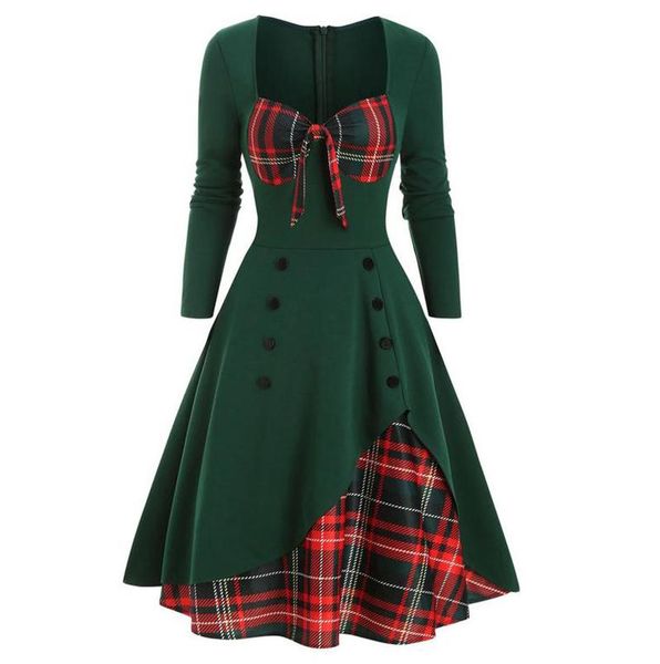 

bodycon dresses for women 2021 fashion plaid print woman dress long sleeve autumn winter clothing for female ladies new style, Black;gray