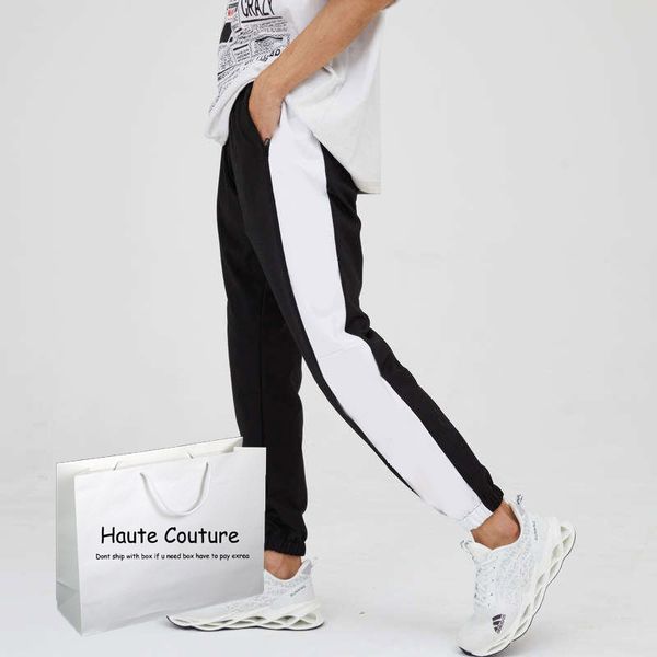 

fitness sport pants men women classic letter pattern running pants joggers fashion streetwear teenager sweatpants, Black