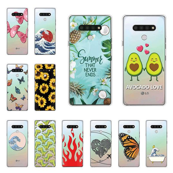 

stylo 6 cartoon painted soft tpu silicone back cover for lg stylo6 transparent phone case 6.8 inch bumper shockproof